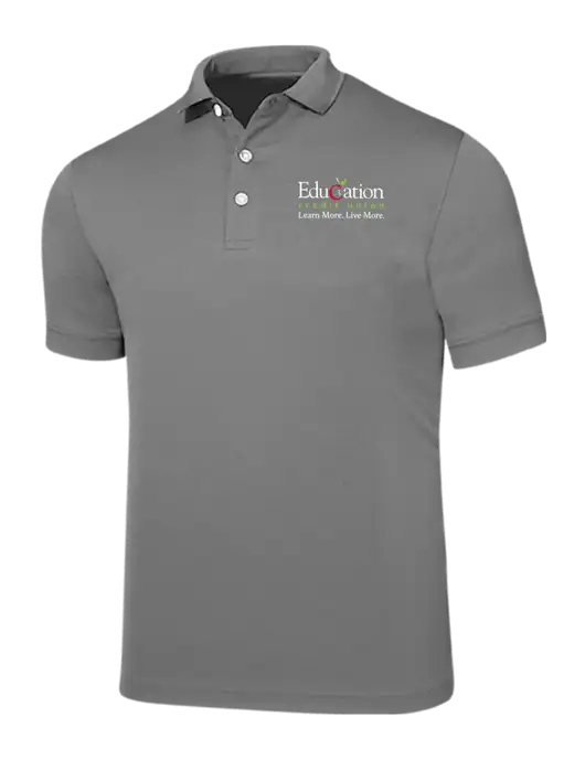 Callaway Ottoman Medium Grey Polo w/Education Credit Union Logo