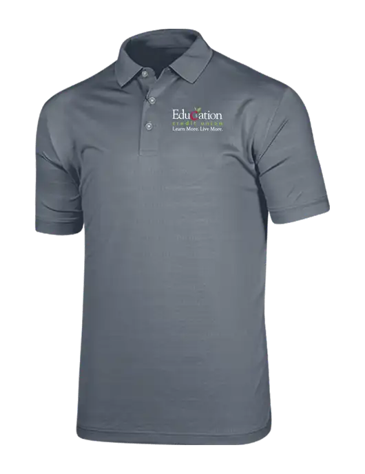 Callaway Vibrant Light Grey Ventilated Polo w/Education Credit Union Logo