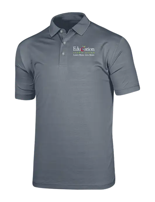Callaway Vibrant Light Grey Ventilated Polo w/Education Credit Union Logo