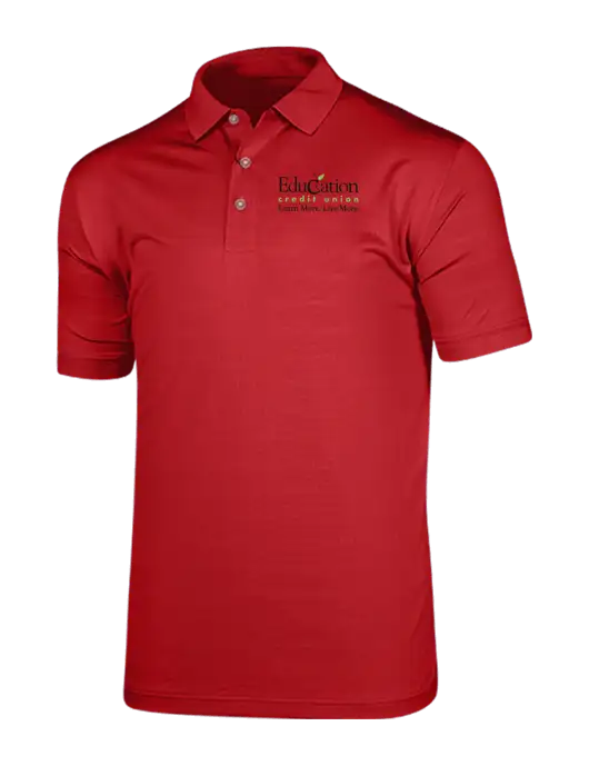 Callaway Vibrant Red Ventilated Polo w/Education Credit Union Logo