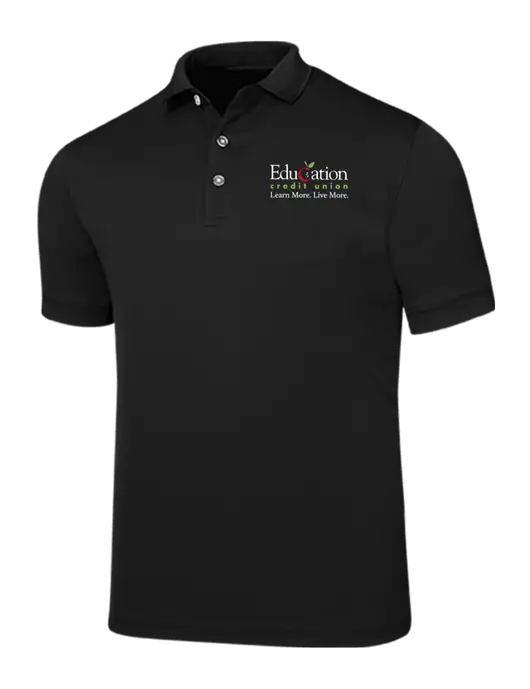 Callaway Ottoman Black Polo w/Education Credit Union Logo