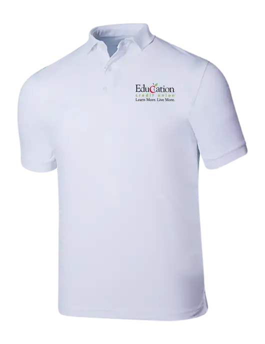 Callaway Ottoman Bright White Polo w/Education Credit Union Logo