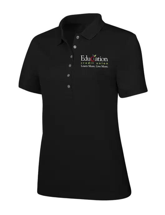 Callaway Womens Ottoman Black Polo w/Education Credit Union Logo