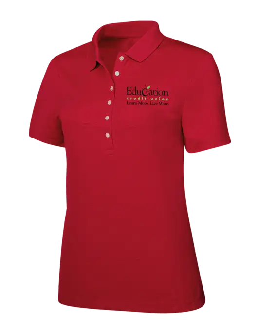Callaway Womens Ottoman Red Polo w/Education Credit Union Logo