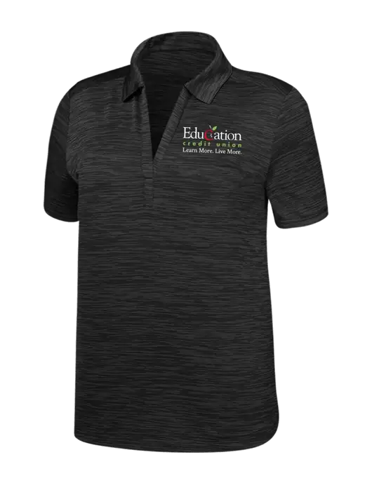 Callaway Womens Black Broken Stripe w/Education Credit Union Logo