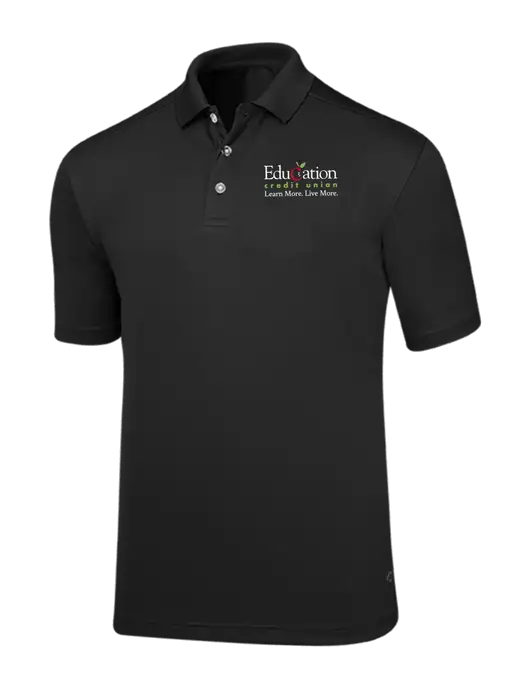 Callaway Core Black Performance Polo w/Education Credit Union Logo