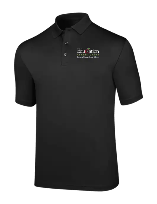 Callaway Opti-Dri Black Chev Polo w/Education Credit Union Logo