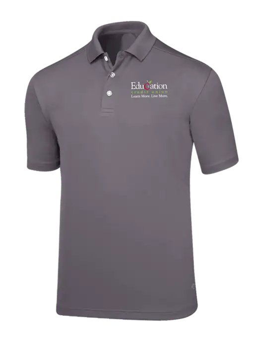Callaway Core Medium Grey Performance Polo w/Education Credit Union Logo