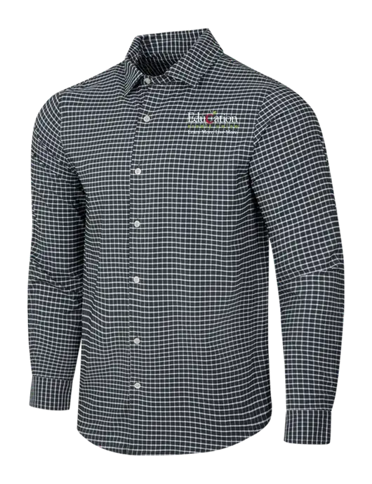 Dark Grey/White City Stretch Shirt w/Education Credit Union Logo