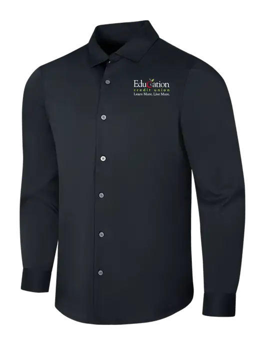 Black City Stretch Shirt w/Education Credit Union Logo