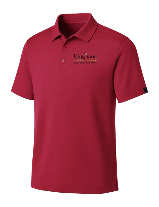 OGIO Red Framework Polo w/Education Credit Union Logo