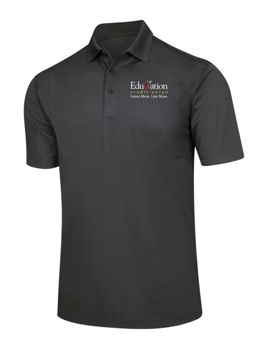 Dark Grey Micropique Sport-Wick Polo w/Education Credit Union Logo