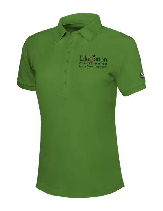 OGIO Womens Dark Kelly Green Jewel Polo w/Education Credit Union Logo
