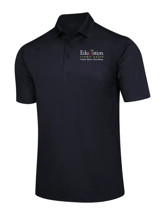 Black Micropique Sport-Wick Polo w/Education Credit Union Logo