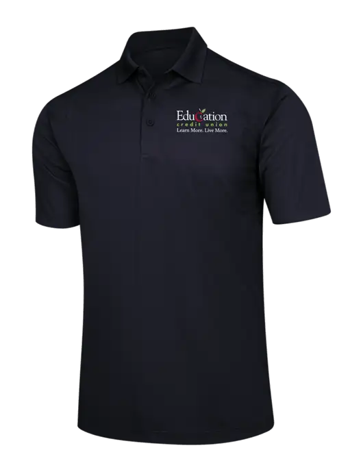 Black Micropique Sport-Wick Polo w/Education Credit Union Logo