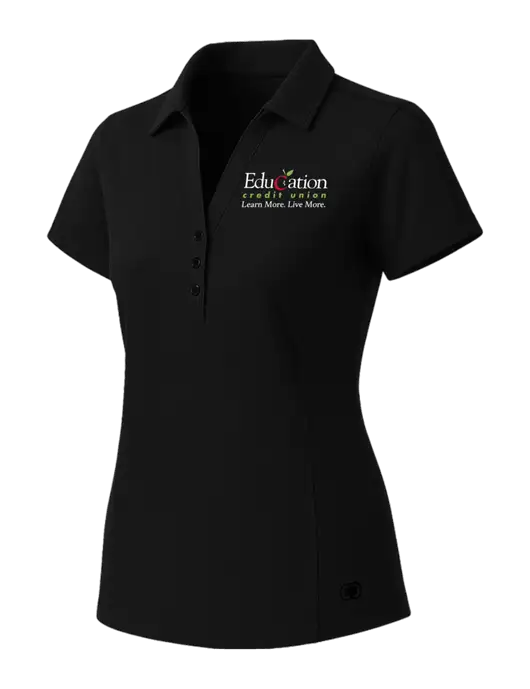OGIO Womens Blacktop ONYX Polo w/Education Credit Union Logo