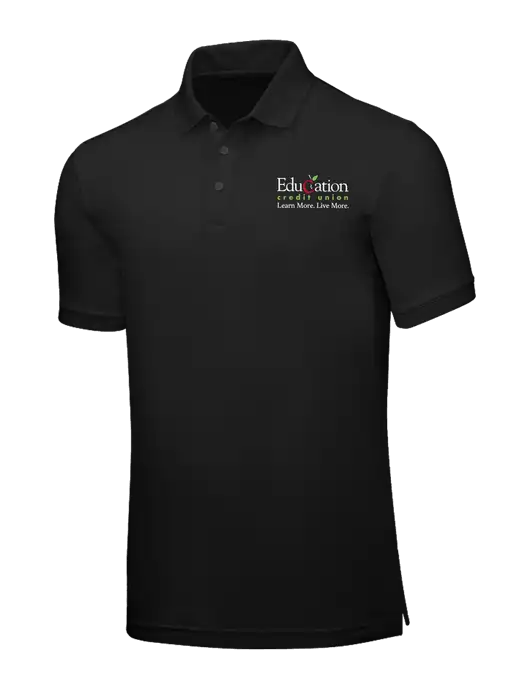 Black Core Classic Pique w/Education Credit Union Logo
