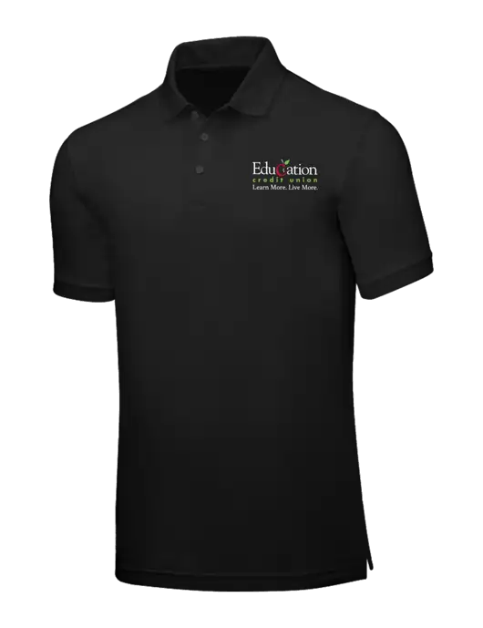 Black Core Classic Pique w/Education Credit Union Logo