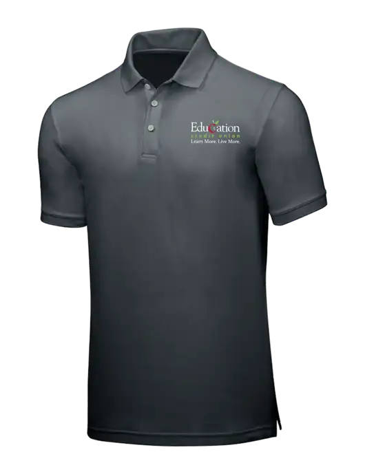 Dark Grey Core Classic Pique w/Education Credit Union Logo