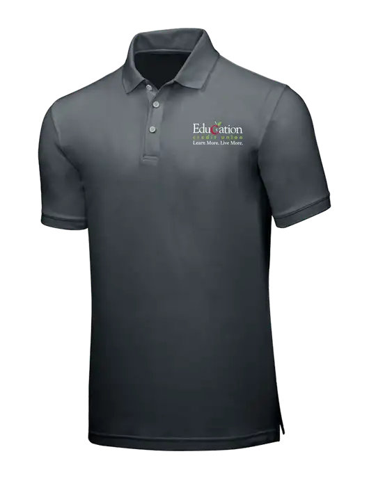 Dark Grey Core Classic Pique w/Education Credit Union Logo