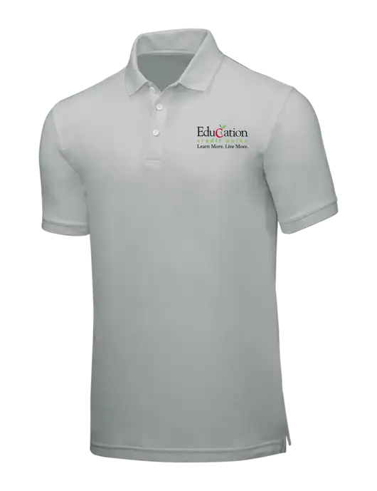 Light Grey Core Classic Pique w/Education Credit Union Logo