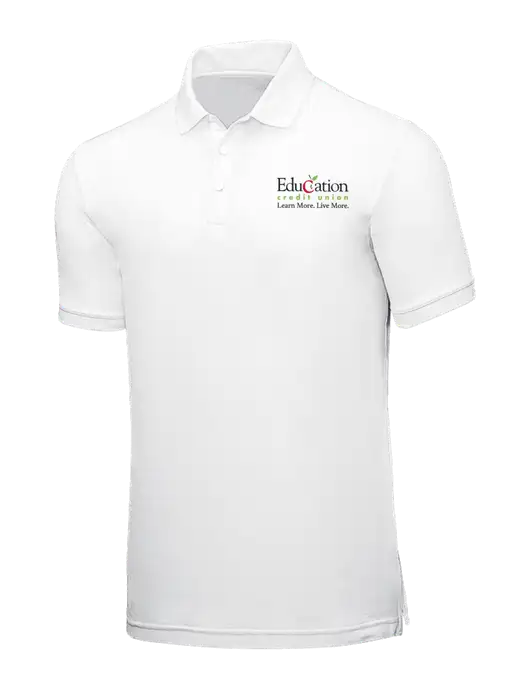 White Core Classic Pique w/Education Credit Union Logo