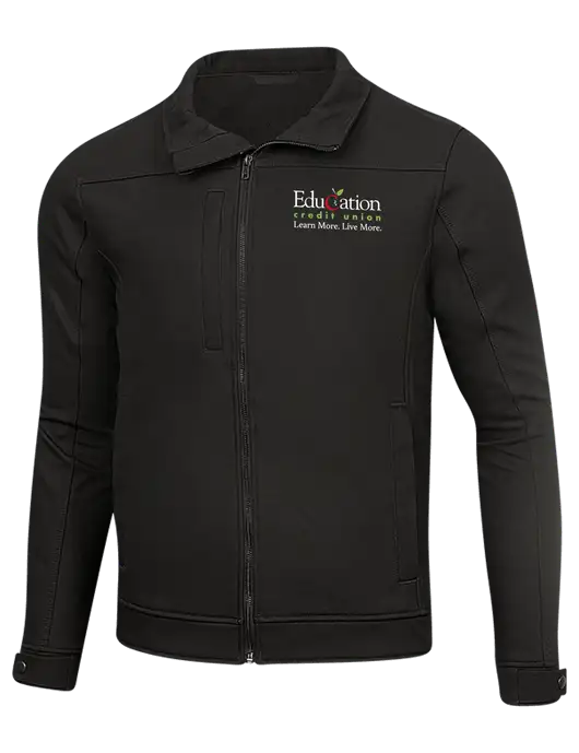 Cornerstone Black Duck Bonded Soft Shell Jacket w/Education Credit Union Logo