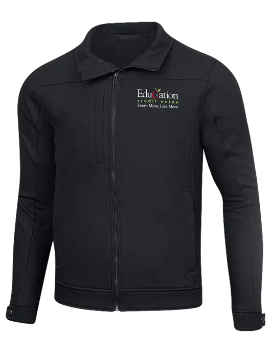 Cornerstone Charcoal Duck Bonded Soft Shell Jacket w/Education Credit Union Logo