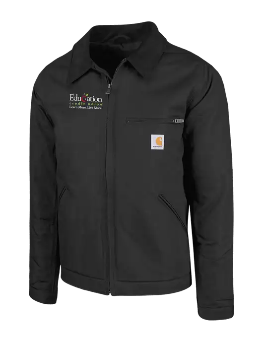 Carhartt Black Duck Detroit Jacket w/Education Credit Union Logo