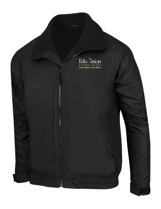 True Black/True Black Classic Competitor Jacket w/Education Credit Union Logo