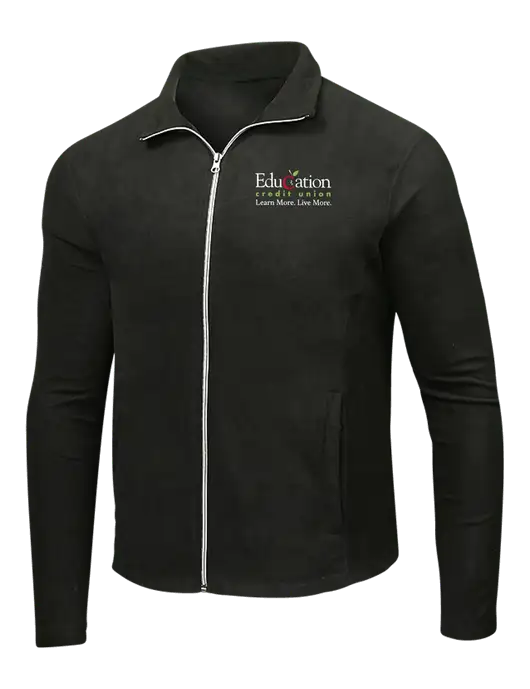 Black Microfleece Jacket w/Education Credit Union Logo