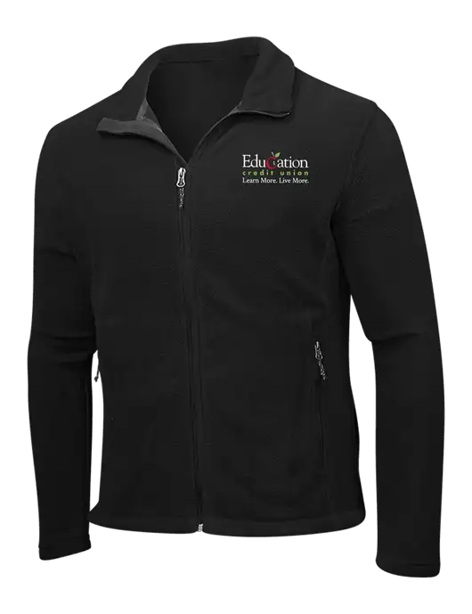 Black Fleece Jacket w/Education Credit Union Logo
