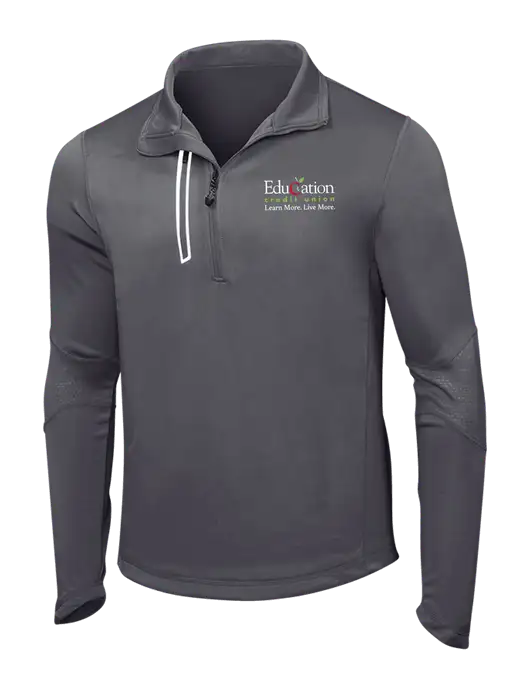 OGIO Gear Grey Endurance Fulcrum 1/4 Zip w/Education Credit Union Logo
