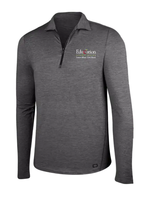 OGIO Gear Grey Heather Endurance Force 1/4 Zip w/Education Credit Union Logo