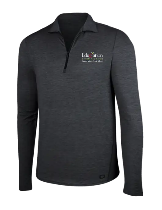 OGIO Blacktop Heather Endurance Force 1/4 Zip w/Education Credit Union Logo