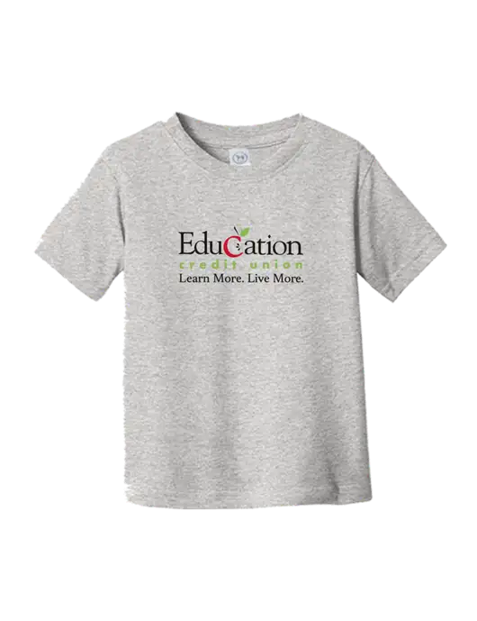Rabbit Skins Light Grey Heather Toddler Fine Jersey Tee w/Education Credit Union Logo