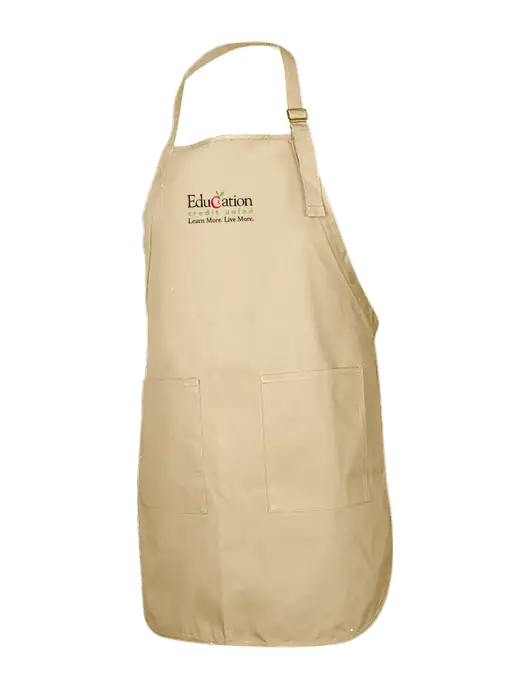 Full-Length Stone Apron With Pockets w/Education Credit Union Logo