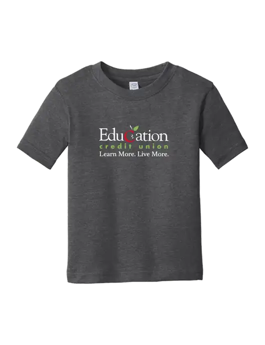 Rabbit Skins Vintage Smoke Toddler Fine Jersey Tee w/Education Credit Union Logo
