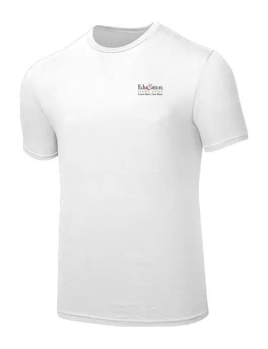 Seriously Soft White T-Shirt w/Education Credit Union Logo