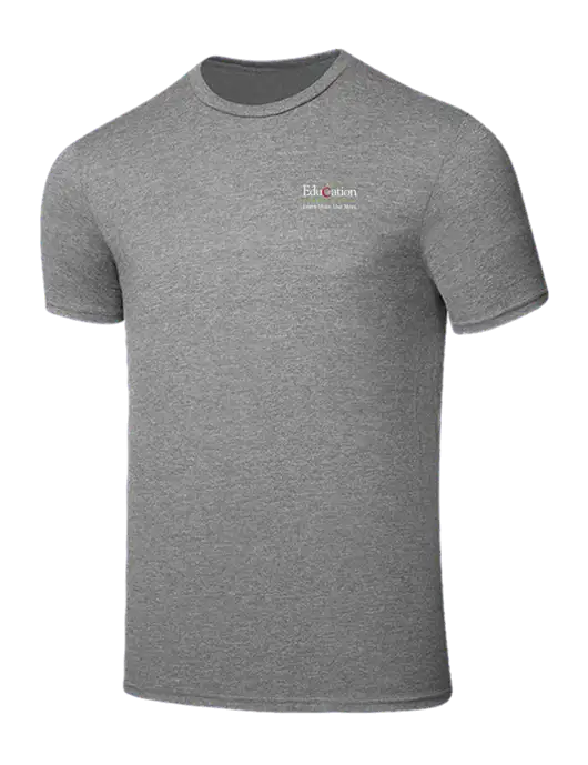 Seriously Soft Grey Frost T-Shirt w/Education Credit Union Logo