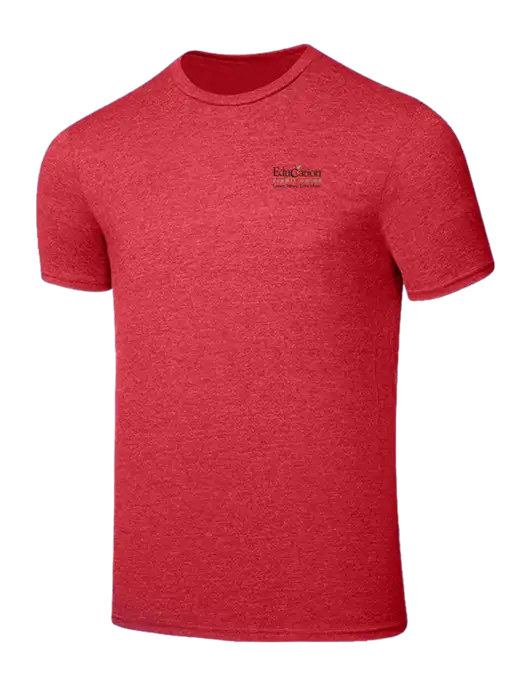 Seriously Soft Heathered Red T-Shirt w/Education Credit Union Logo
