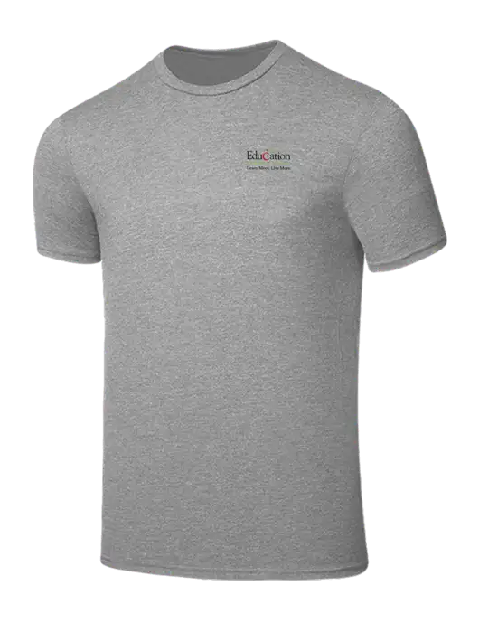Seriously Soft Light Heather Grey T-Shirt w/Education Credit Union Logo