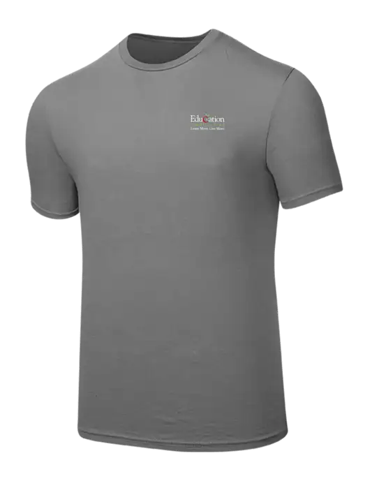 Seriously Soft Medium Grey T-Shirt w/Education Credit Union Logo