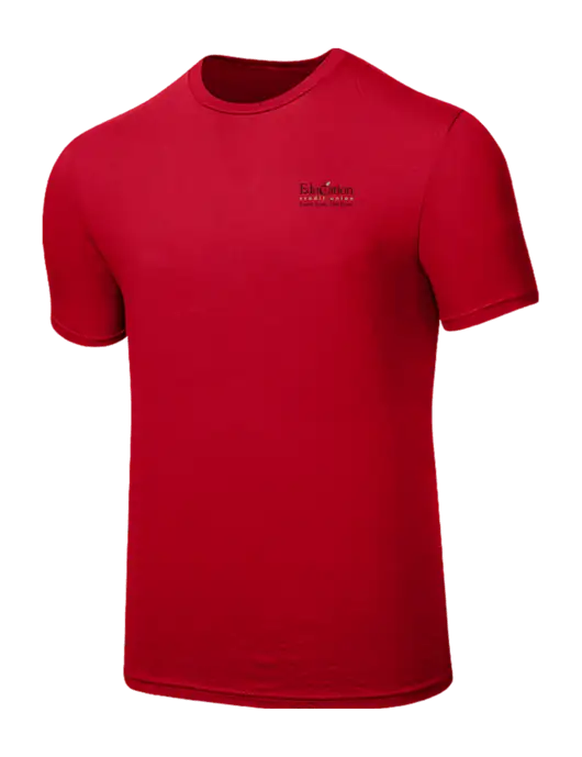 Seriously Soft Red T-Shirt w/Education Credit Union Logo