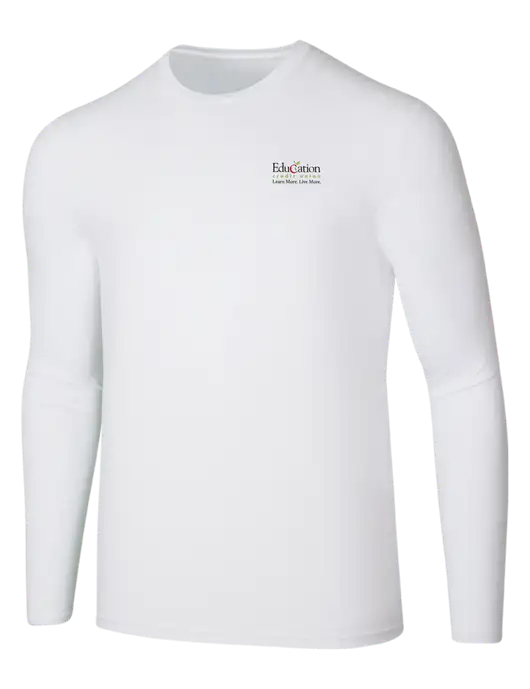 Seriously Soft White Long Sleeve T-Shirt w/Education Credit Union Logo