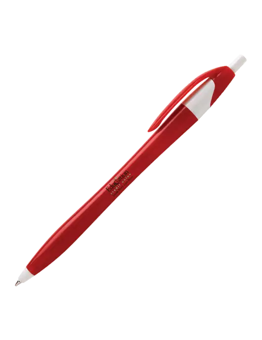Novella Red/White Executive Pen - Blue Ink w/Education Credit Union Logo