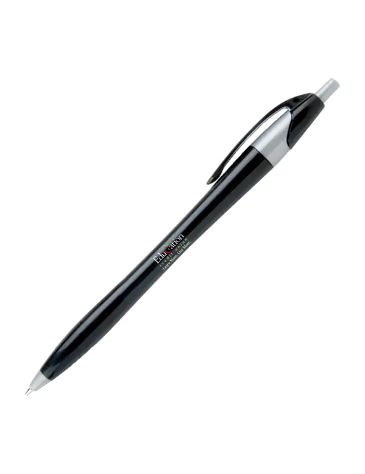 Novella Black/Silver Corporate Pen - Blue Ink w/Education Credit Union Logo