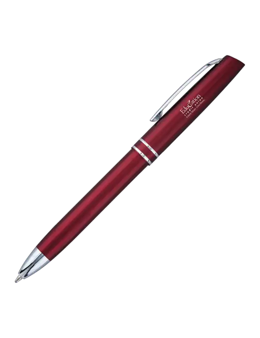 Maroon Anguilla Black Ink Pen w/Education Credit Union Logo