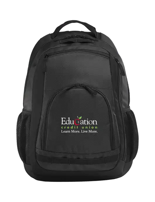 Xtreme Dark Grey/Black/Black Backpack w/Education Credit Union Logo