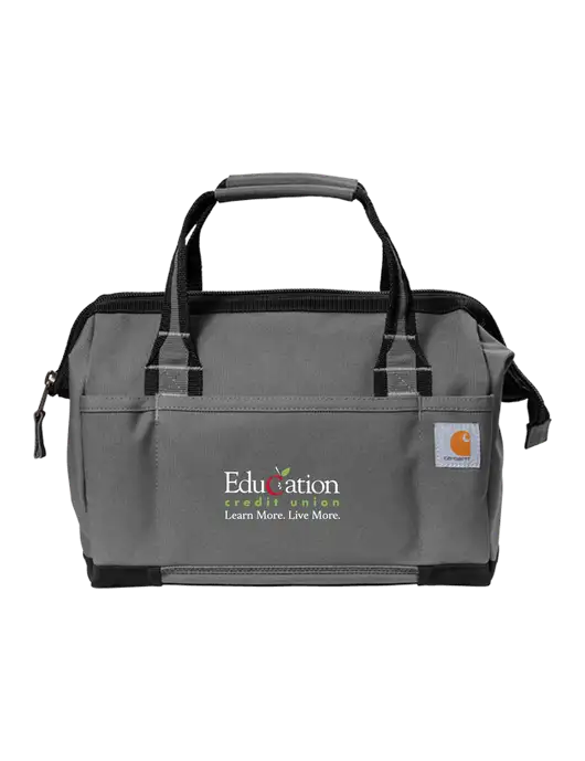 Carhartt Foundry Series 14” Grey Tool Bag w/Education Credit Union Logo
